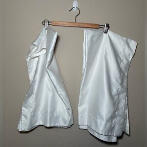 NTBAY White 33 X 20 Satin King Pillow Shams plus 2 inch border